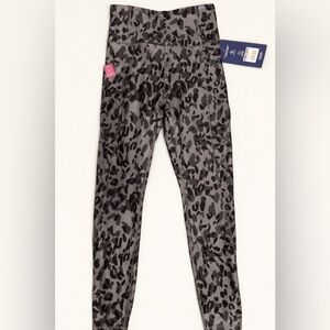 Marika Black and Gray Leopard Leggings
